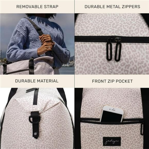 Weekender duffel bag travel tote overnight gym bag carry on shoulder bag for wom - Picture 4 of 7